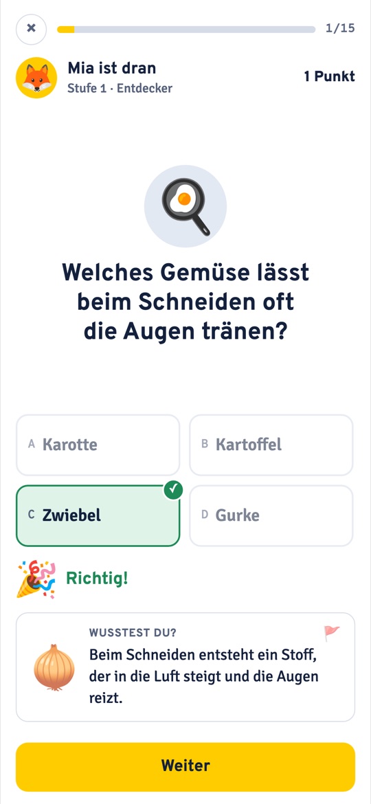 Das «Wusstest du?» nach der Antwort