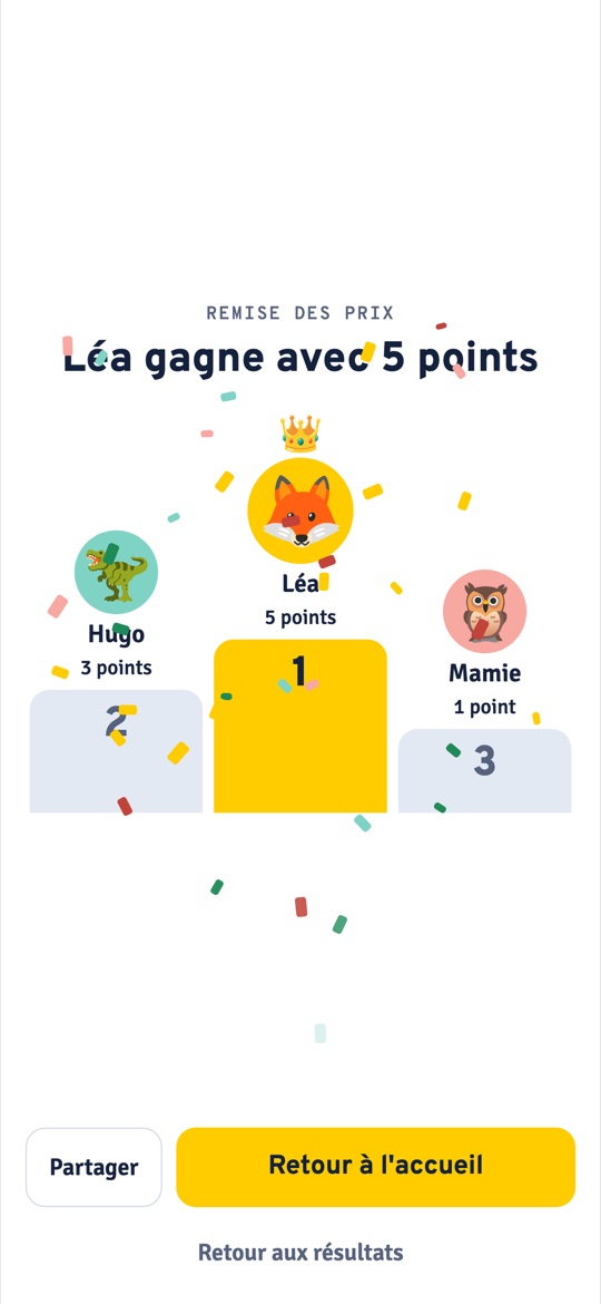 Remise des prix avec podium